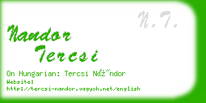 nandor tercsi business card